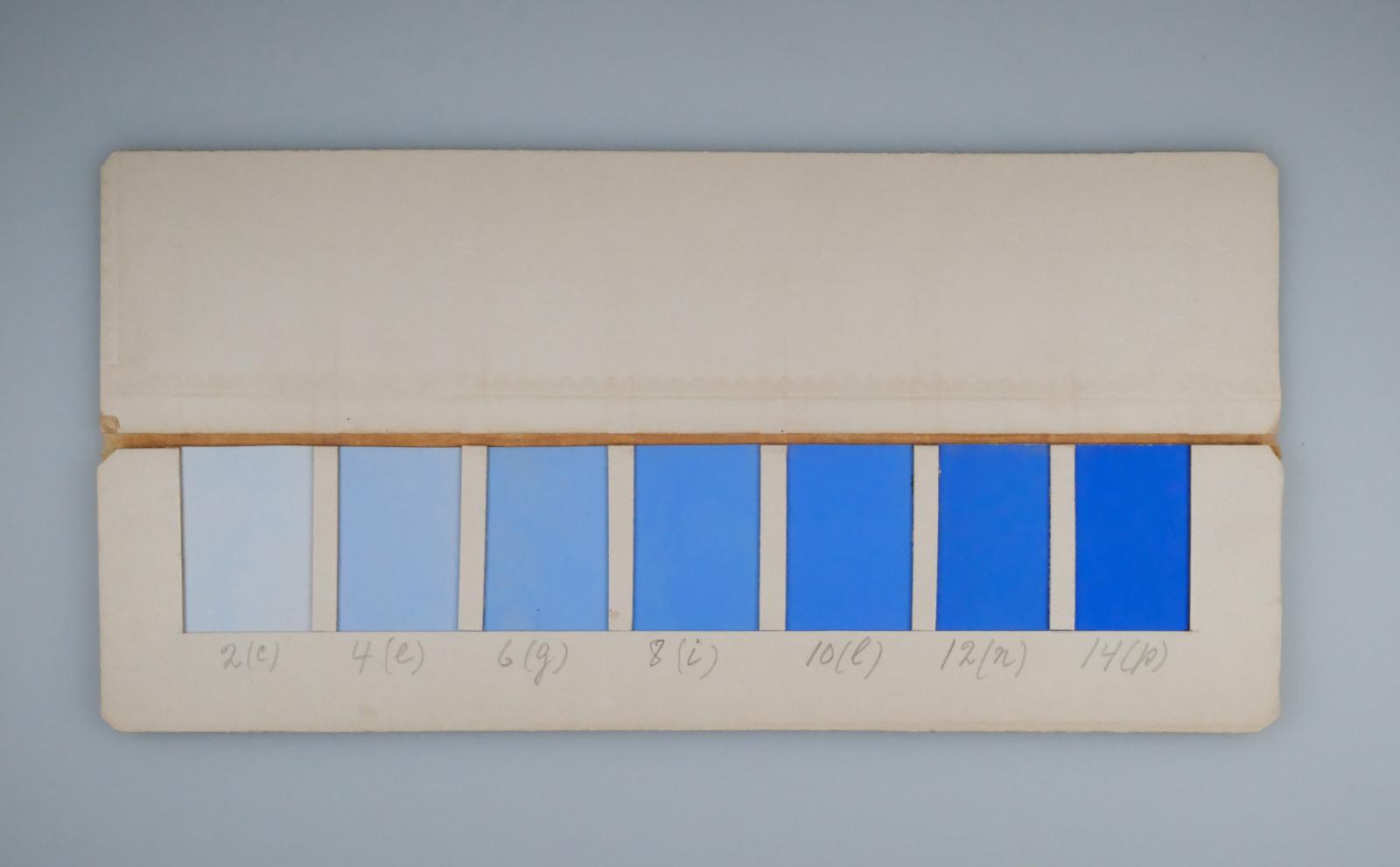 Himmelsblauskala aufgeklappt